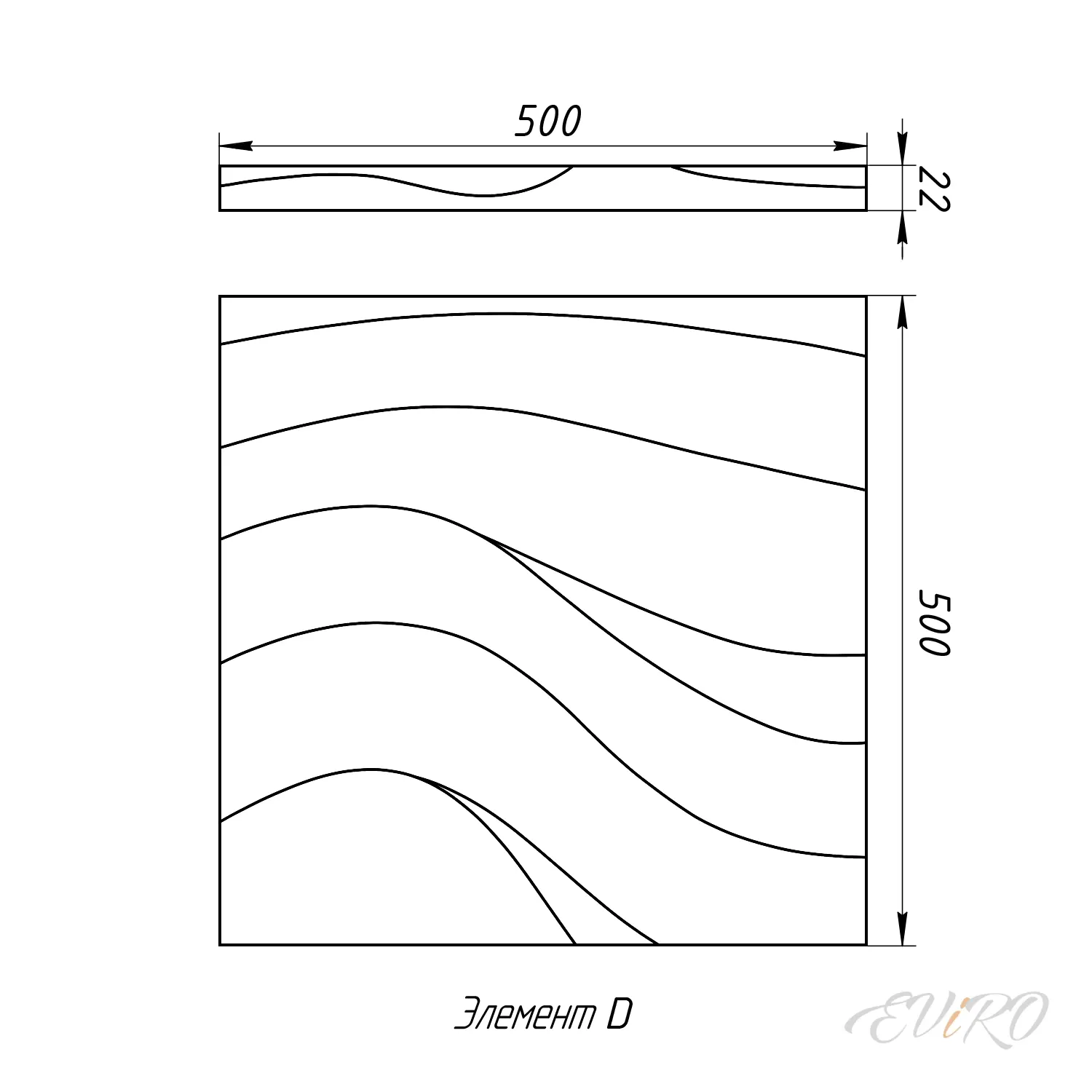 Гипсовая 3D панель EViRO Прибой 