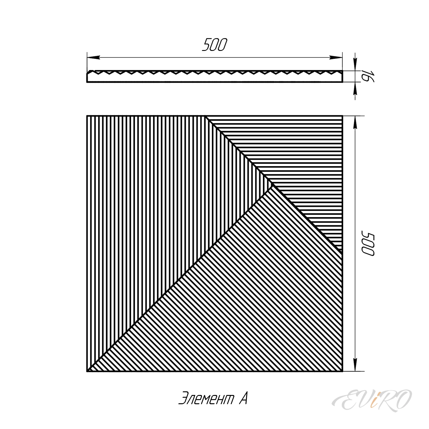 Декоративная панель на стену Crossroad 500*500 обычный