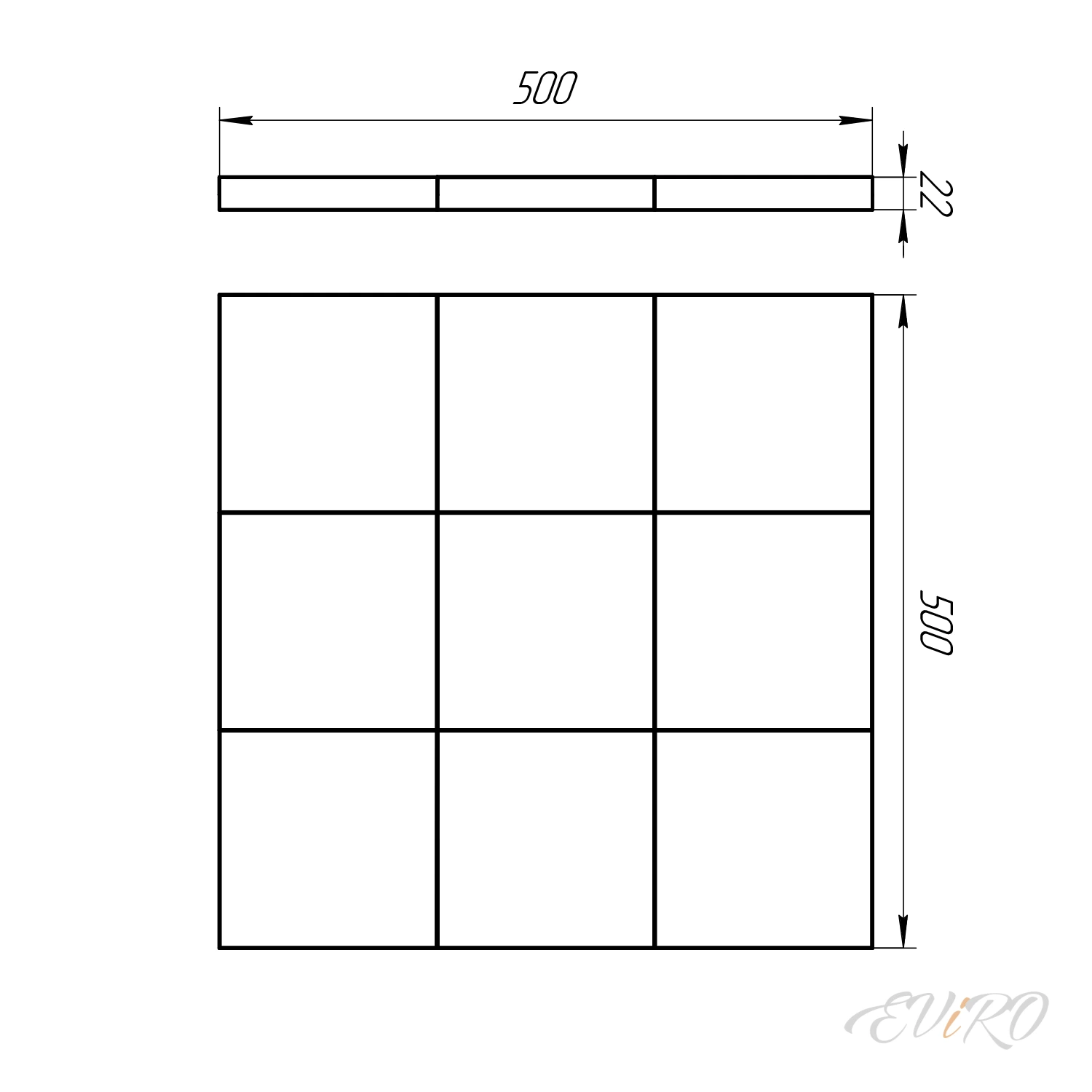 Гипсовая 3D панель EViRO Квадраты