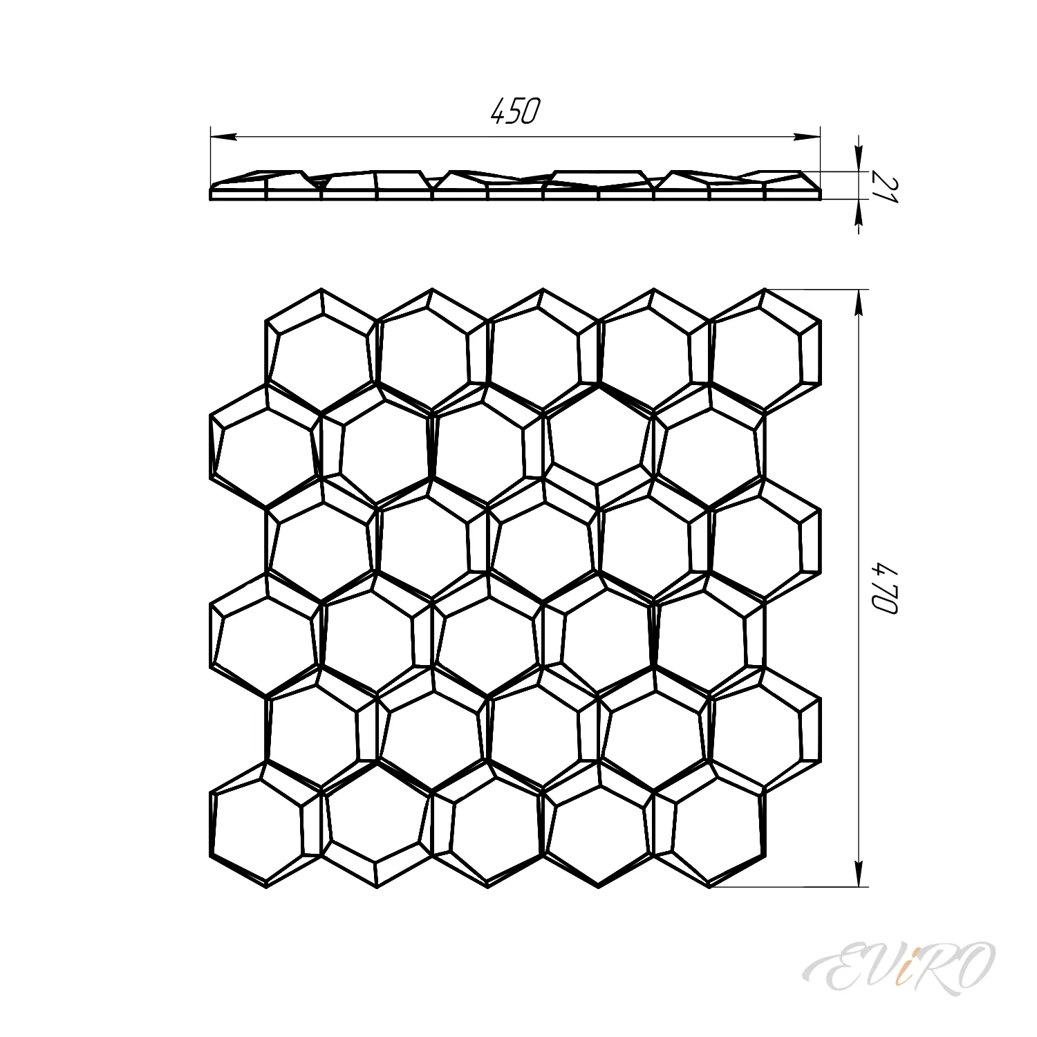 Гипсовая 3D панель EViRO Рози
