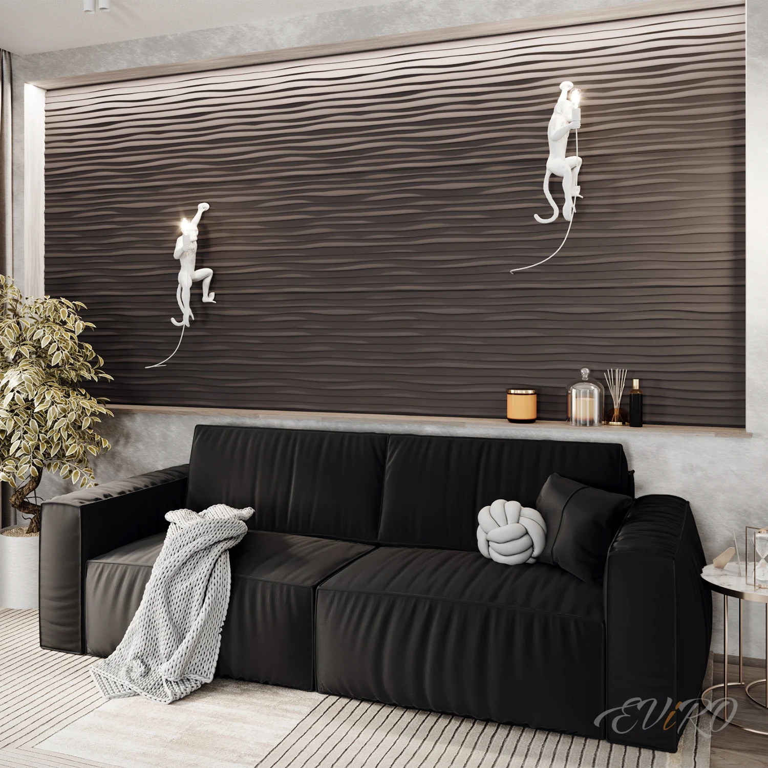 Гипсовая 3D панель EViRO Линии