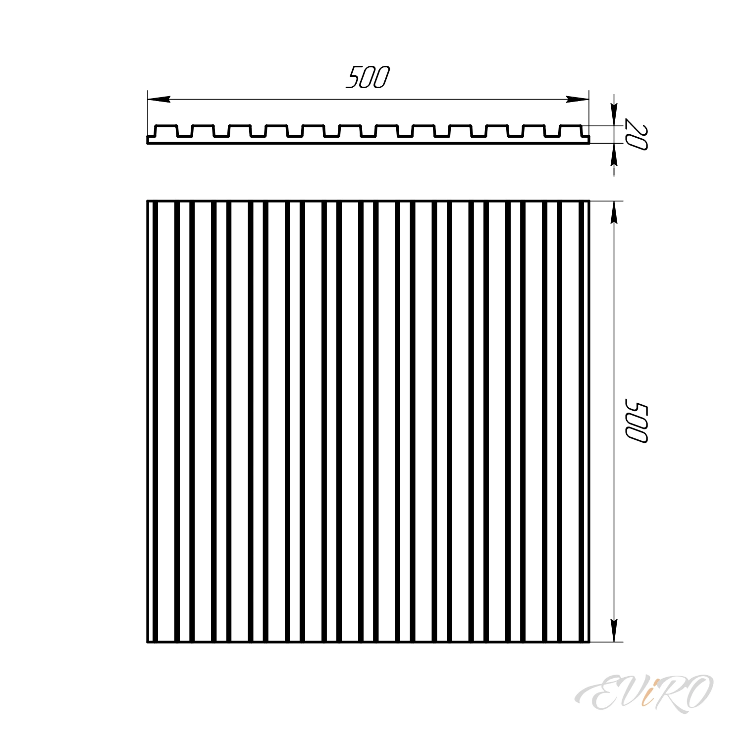 Стеновая панель Band 500*500 мм