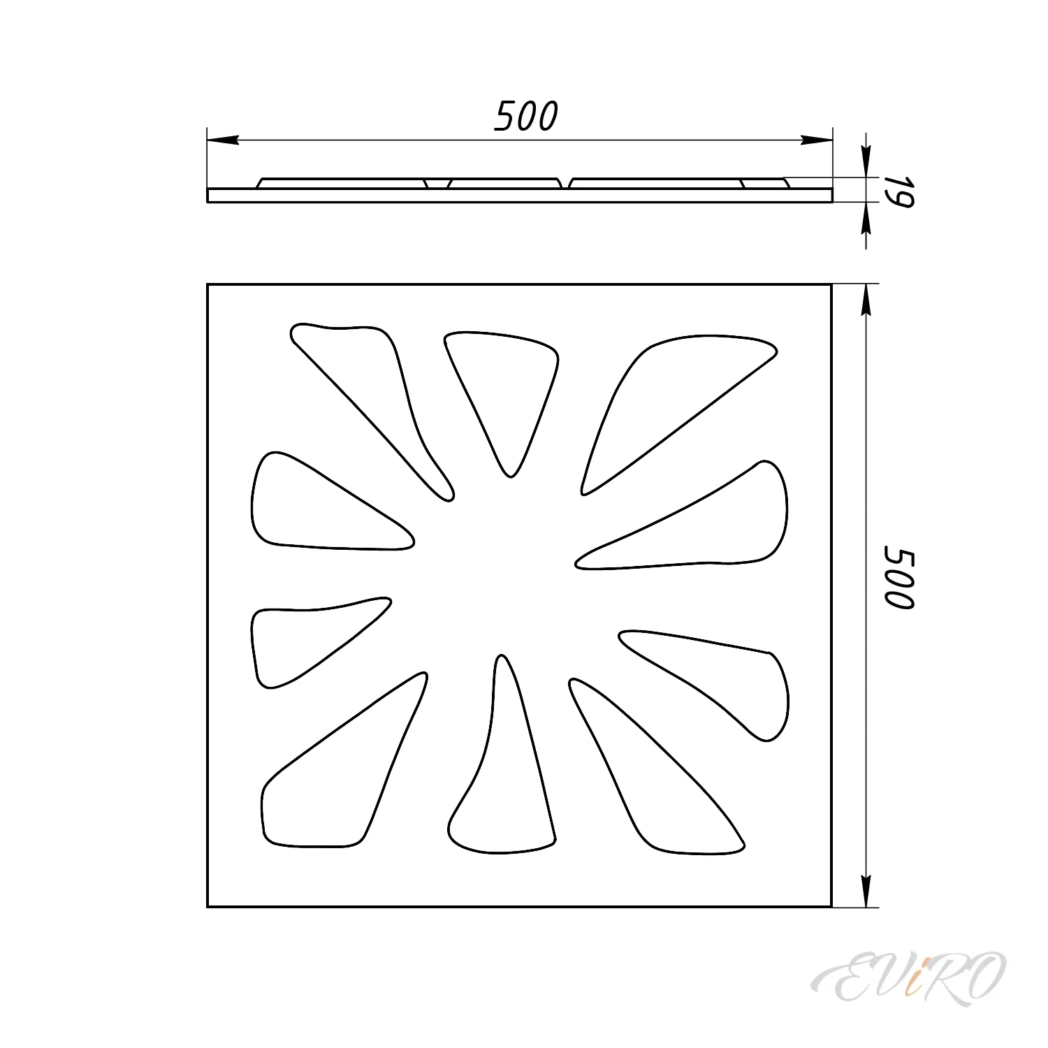 Гипсовая 3D панель EViRO Пальма
