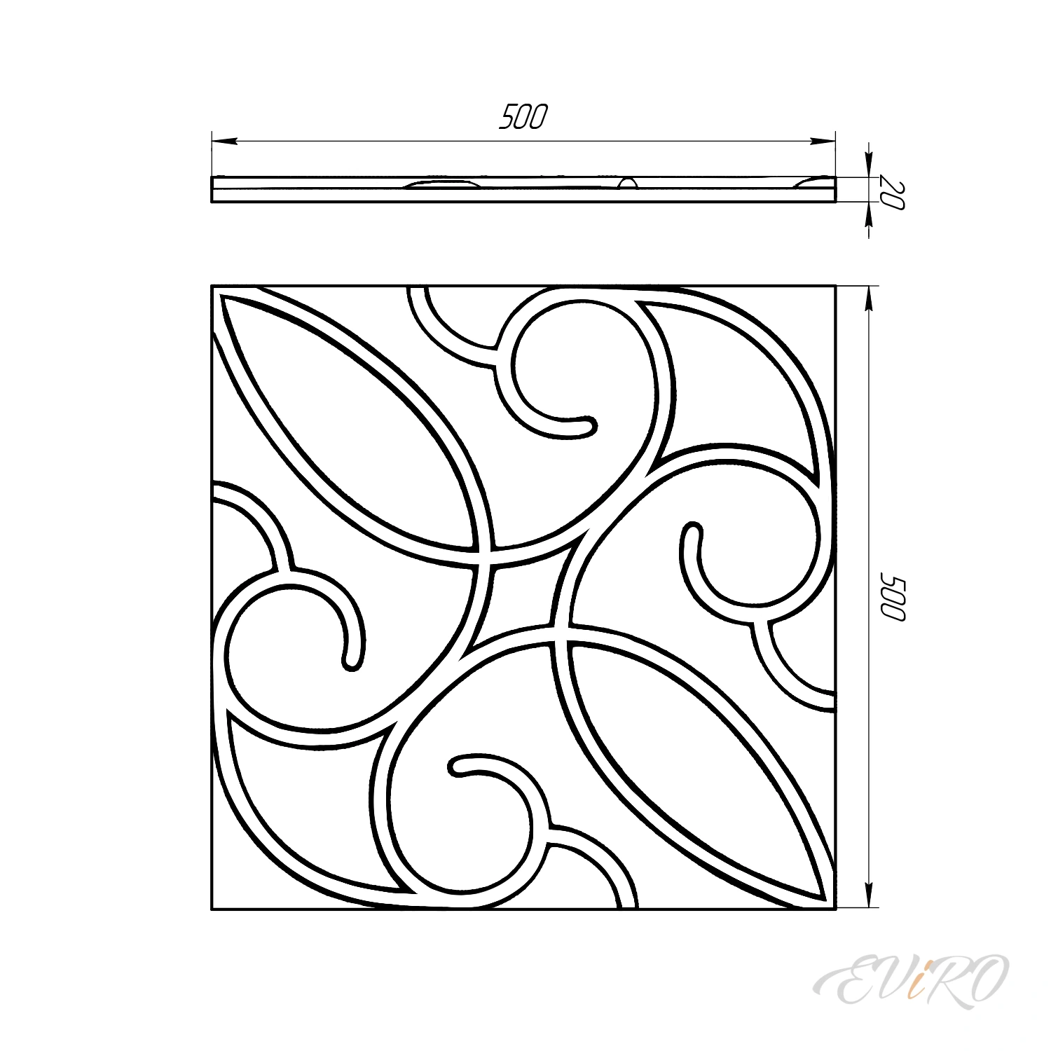 Гипсовая 3D панель EViRO Zafira