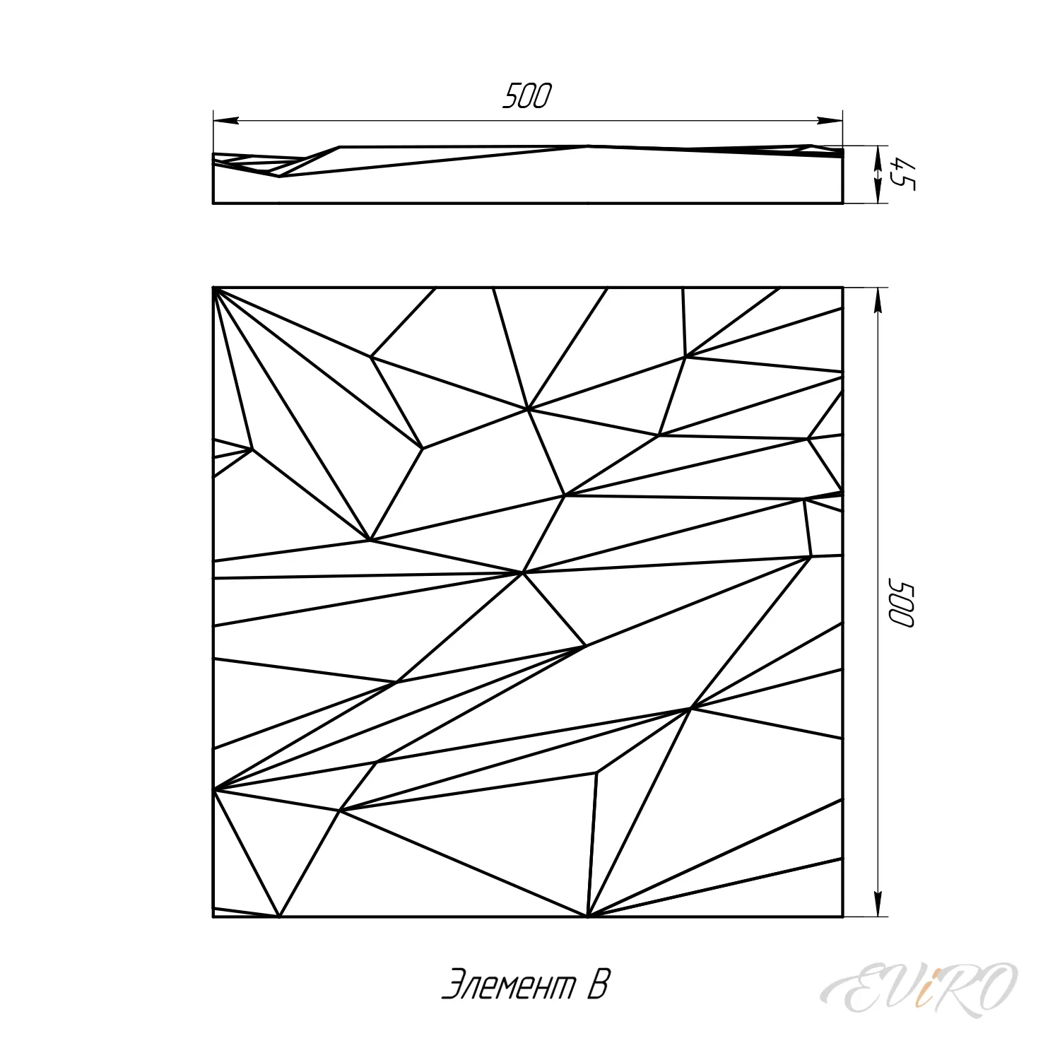 Гипсовая 3D панель EViRO Скала