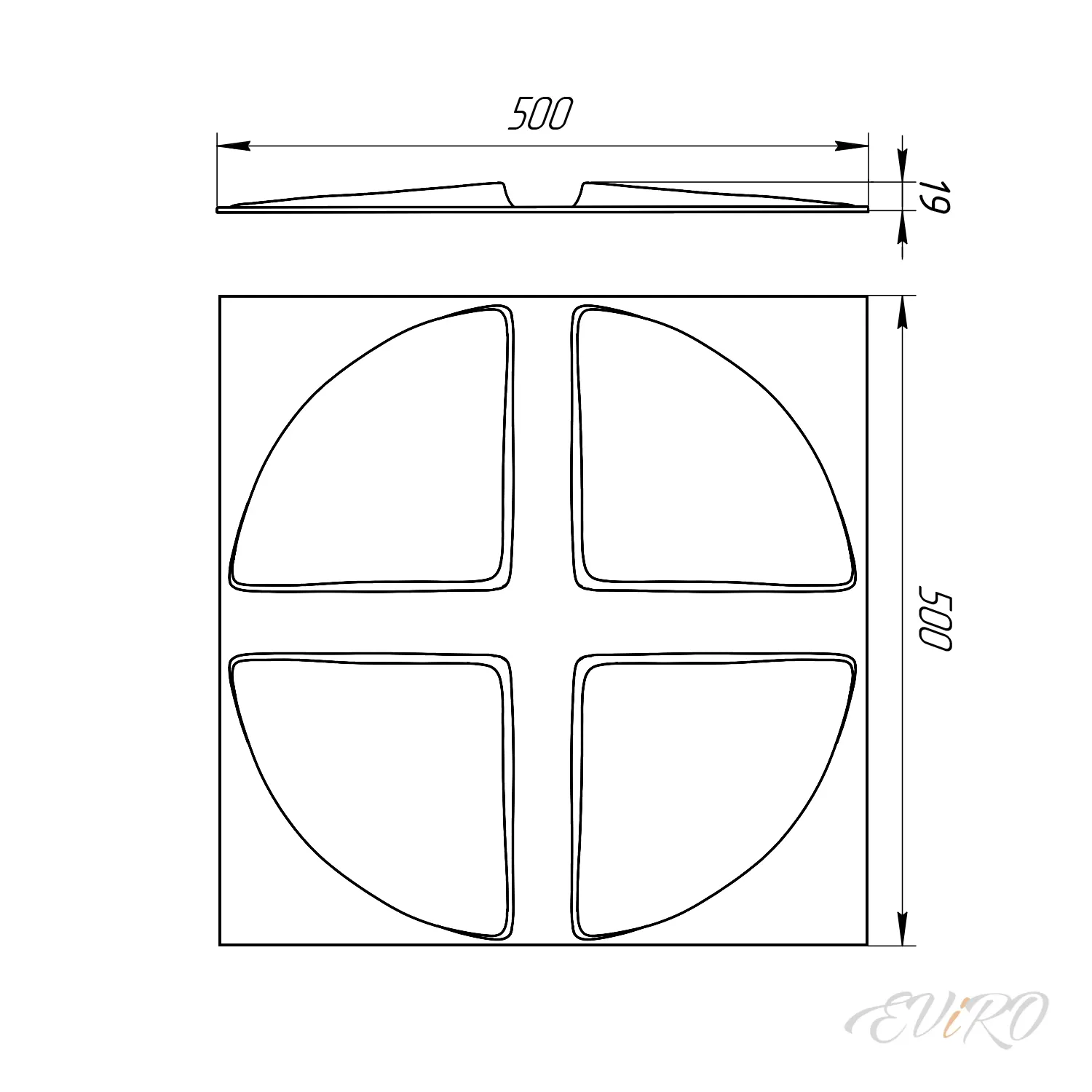 Гипсовая 3D панель EViRO Скаты