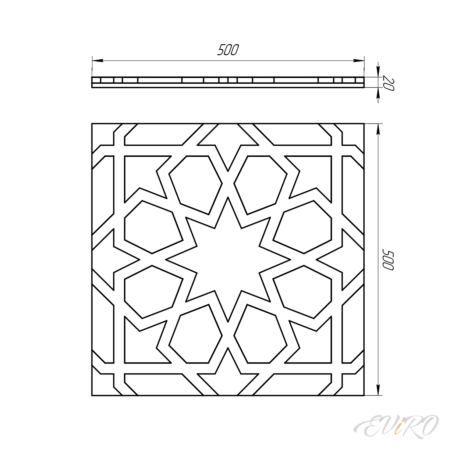 Гипсовая 3D панель EViRO Арабика
