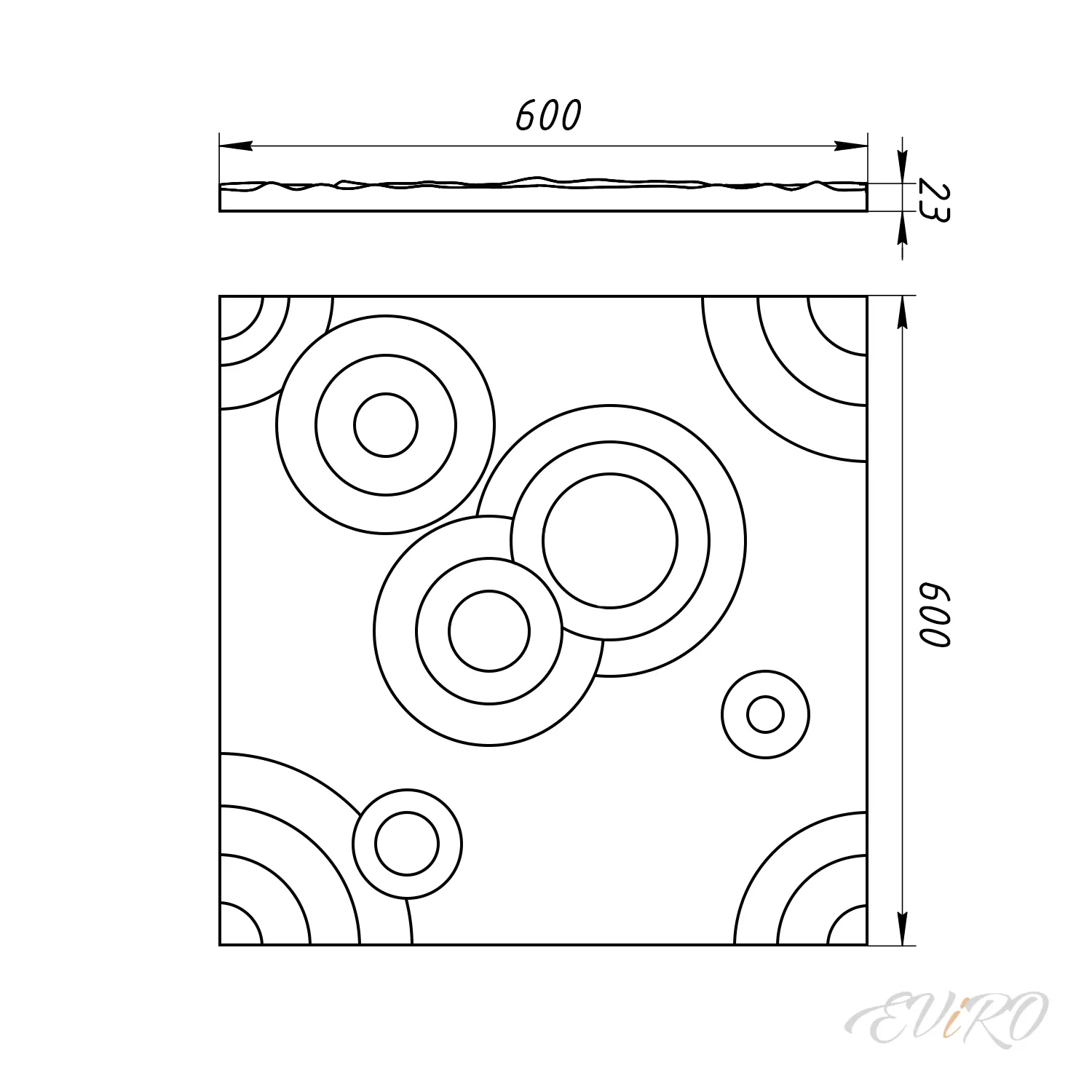 Гипсовая 3D панель EViRO Circles