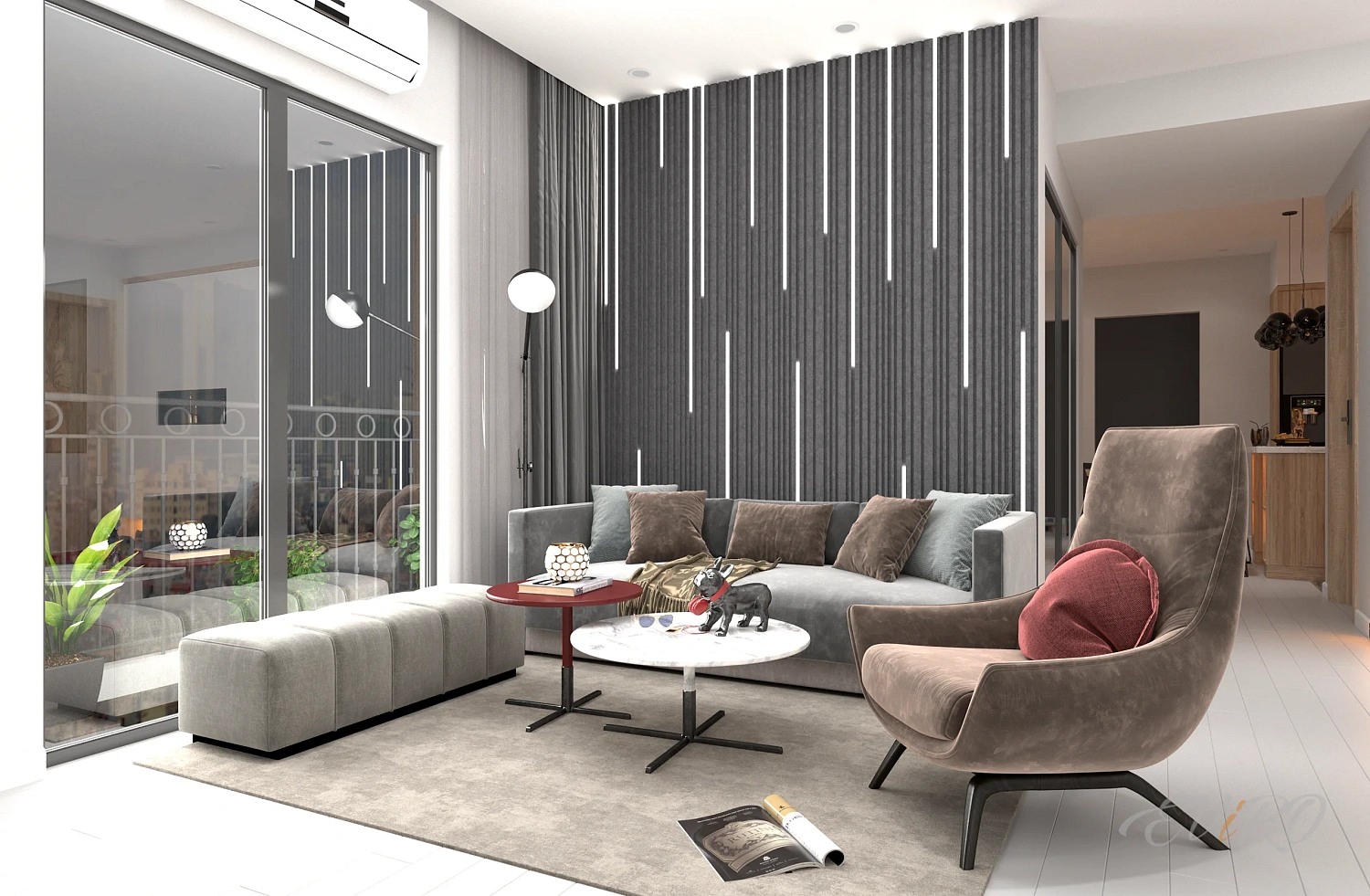 Гипсовая 3D панель EViRO Max Barcode LED